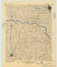 Chickasha Oklahoma Historical topographic map, 1:125000 scale, 30 X 30 Minute, Year 1904