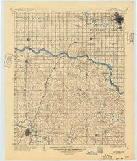 Chickasha Oklahoma Historical topographic map, 1:125000 scale, 30 X 30 Minute, Year 1904