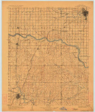 Chickasha Oklahoma Historical topographic map, 1:125000 scale, 30 X 30 Minute, Year 1904