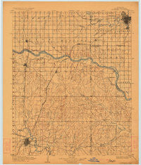 Chickasha Oklahoma Historical topographic map, 1:125000 scale, 30 X 30 Minute, Year 1904