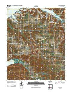 Chloeta Oklahoma Historical topographic map, 1:24000 scale, 7.5 X 7.5 Minute, Year 2012