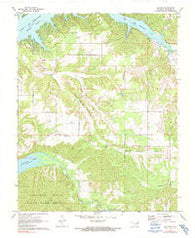 Chloeta Oklahoma Historical topographic map, 1:24000 scale, 7.5 X 7.5 Minute, Year 1971