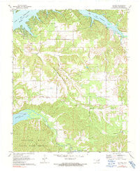Chloeta Oklahoma Historical topographic map, 1:24000 scale, 7.5 X 7.5 Minute, Year 1971
