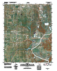 Chouteau Oklahoma Historical topographic map, 1:24000 scale, 7.5 X 7.5 Minute, Year 2010