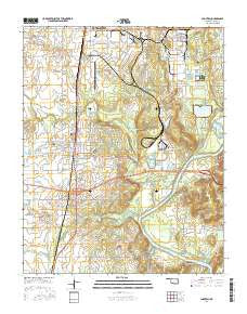 Chouteau Oklahoma Current topographic map, 1:24000 scale, 7.5 X 7.5 Minute, Year 2016