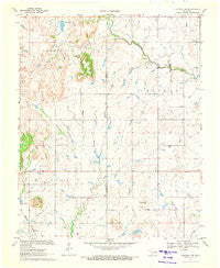 Chouteau NW Oklahoma Historical topographic map, 1:24000 scale, 7.5 X 7.5 Minute, Year 1970