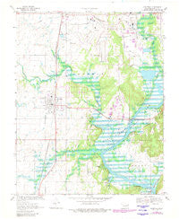 Chouteau Oklahoma Historical topographic map, 1:24000 scale, 7.5 X 7.5 Minute, Year 1970