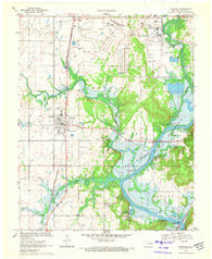 Chouteau Oklahoma Historical topographic map, 1:24000 scale, 7.5 X 7.5 Minute, Year 1970
