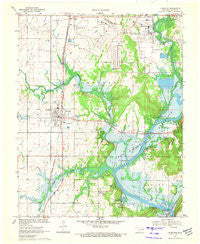 Chouteau Oklahoma Historical topographic map, 1:24000 scale, 7.5 X 7.5 Minute, Year 1970