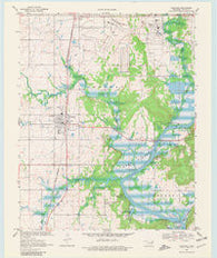 Chouteau Oklahoma Historical topographic map, 1:24000 scale, 7.5 X 7.5 Minute, Year 1970