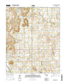 Chouteau NW Oklahoma Current topographic map, 1:24000 scale, 7.5 X 7.5 Minute, Year 2016
