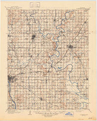 Claremore Oklahoma Historical topographic map, 1:125000 scale, 30 X 30 Minute, Year 1916