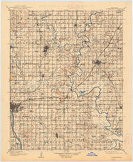 Claremore Oklahoma Historical topographic map, 1:125000 scale, 30 X 30 Minute, Year 1916