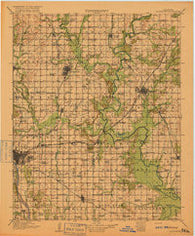 Claremore Oklahoma Historical topographic map, 1:125000 scale, 30 X 30 Minute, Year 1916