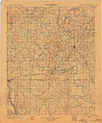 Claremore Oklahoma Historical topographic map, 1:125000 scale, 30 X 30 Minute, Year 1901