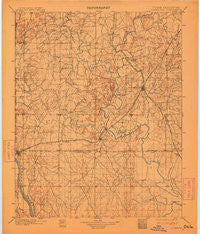 Claremore Oklahoma Historical topographic map, 1:125000 scale, 30 X 30 Minute, Year 1901