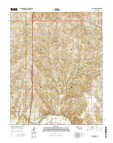 Clear Creek Oklahoma Current topographic map, 1:24000 scale, 7.5 X 7.5 Minute, Year 2016