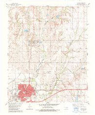 Clinton Oklahoma Historical topographic map, 1:24000 scale, 7.5 X 7.5 Minute, Year 1983