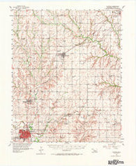 Clinton Oklahoma Historical topographic map, 1:62500 scale, 15 X 15 Minute, Year 1957