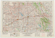 Clinton Oklahoma Historical topographic map, 1:250000 scale, 1 X 2 Degree, Year 1955