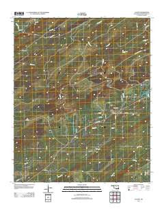 Cloudy Oklahoma Historical topographic map, 1:24000 scale, 7.5 X 7.5 Minute, Year 2012