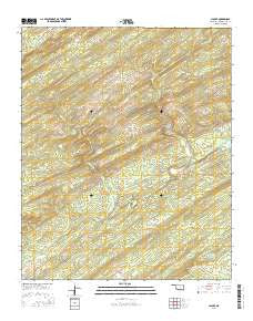 Cloudy Oklahoma Current topographic map, 1:24000 scale, 7.5 X 7.5 Minute, Year 2016