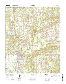 Coalgate Oklahoma Current topographic map, 1:24000 scale, 7.5 X 7.5 Minute, Year 2016