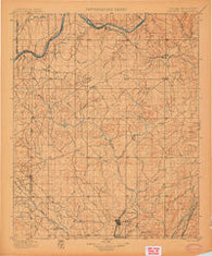 Coalgate Oklahoma Historical topographic map, 1:125000 scale, 30 X 30 Minute, Year 1900