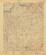 Coalgate Oklahoma Historical topographic map, 1:125000 scale, 30 X 30 Minute, Year 1900