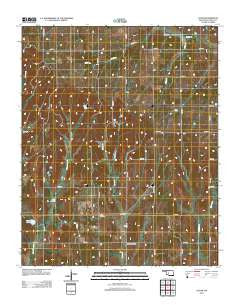 Cogar Oklahoma Historical topographic map, 1:24000 scale, 7.5 X 7.5 Minute, Year 2012