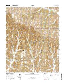 Cogar Oklahoma Current topographic map, 1:24000 scale, 7.5 X 7.5 Minute, Year 2016