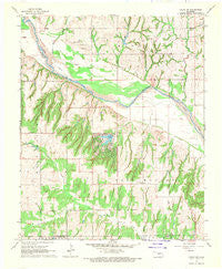 Cogar NW Oklahoma Historical topographic map, 1:24000 scale, 7.5 X 7.5 Minute, Year 1967