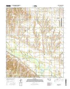 Cogar NE Oklahoma Current topographic map, 1:24000 scale, 7.5 X 7.5 Minute, Year 2016