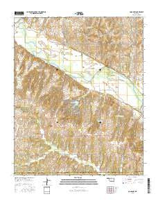 Cogar NW Oklahoma Current topographic map, 1:24000 scale, 7.5 X 7.5 Minute, Year 2016