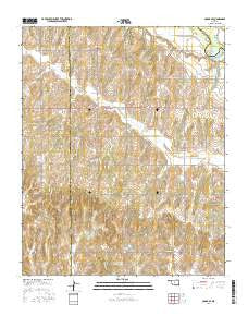 Cogar SE Oklahoma Current topographic map, 1:24000 scale, 7.5 X 7.5 Minute, Year 2016