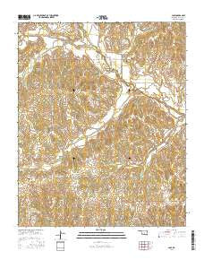 Cole Oklahoma Current topographic map, 1:24000 scale, 7.5 X 7.5 Minute, Year 2016
