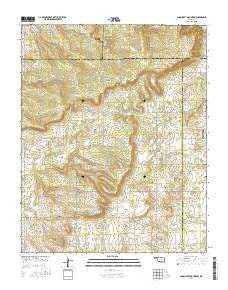 Concharty Mountain Oklahoma Current topographic map, 1:24000 scale, 7.5 X 7.5 Minute, Year 2016