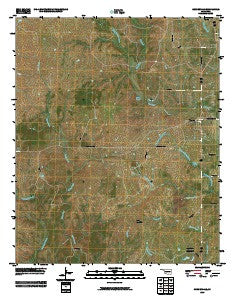 Connerville Oklahoma Historical topographic map, 1:24000 scale, 7.5 X 7.5 Minute, Year 2009
