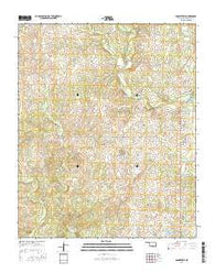 Connerville Oklahoma Current topographic map, 1:24000 scale, 7.5 X 7.5 Minute, Year 2016
