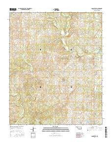 Connerville Oklahoma Current topographic map, 1:24000 scale, 7.5 X 7.5 Minute, Year 2016