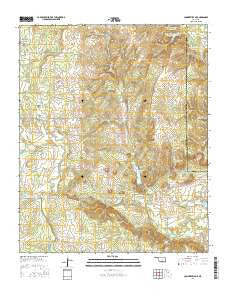 Connerville NE Oklahoma Current topographic map, 1:24000 scale, 7.5 X 7.5 Minute, Year 2016