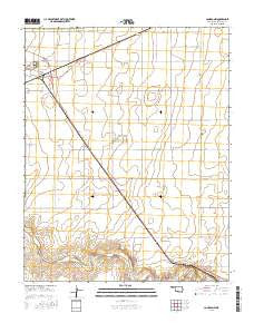 Conrad NW Oklahoma Current topographic map, 1:24000 scale, 7.5 X 7.5 Minute, Year 2016