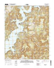 Cookson Oklahoma Current topographic map, 1:24000 scale, 7.5 X 7.5 Minute, Year 2016
