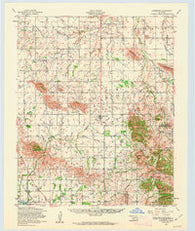 Cooperton Oklahoma Historical topographic map, 1:62500 scale, 15 X 15 Minute, Year 1956