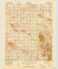 Cooperton Oklahoma Historical topographic map, 1:62500 scale, 15 X 15 Minute, Year 1949