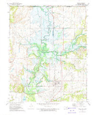 Copan Oklahoma Historical topographic map, 1:24000 scale, 7.5 X 7.5 Minute, Year 1972