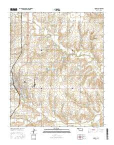 Cordell Oklahoma Current topographic map, 1:24000 scale, 7.5 X 7.5 Minute, Year 2016