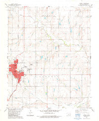 Cordell Oklahoma Historical topographic map, 1:24000 scale, 7.5 X 7.5 Minute, Year 1983