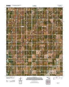 Corn Oklahoma Historical topographic map, 1:24000 scale, 7.5 X 7.5 Minute, Year 2012