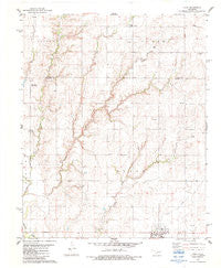 Corn Oklahoma Historical topographic map, 1:24000 scale, 7.5 X 7.5 Minute, Year 1983